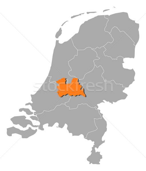 Map of Netherlands, Utrecht highlighted Stock photo © Schwabenblitz