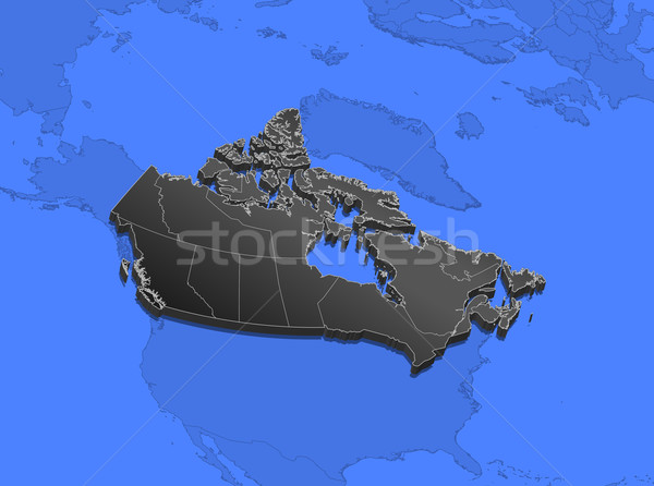 Stock photo: Map - Canada - 3D-Illustration