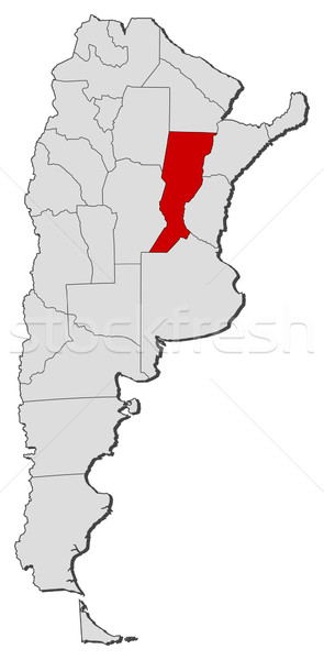 Map of Argentina, Santa Fe highlighted Stock photo © Schwabenblitz