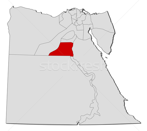 Map of Egypt, Minya highlighted Stock photo © Schwabenblitz