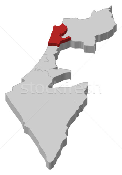 Map of Israel, Haifa highlighted Stock photo © Schwabenblitz