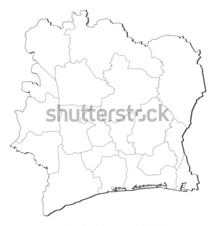 Map - Ivory Coast Stock photo © Schwabenblitz