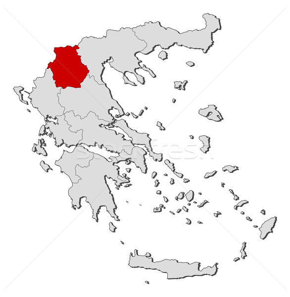 Map of Greece, West Macedonia highlighted Stock photo © Schwabenblitz