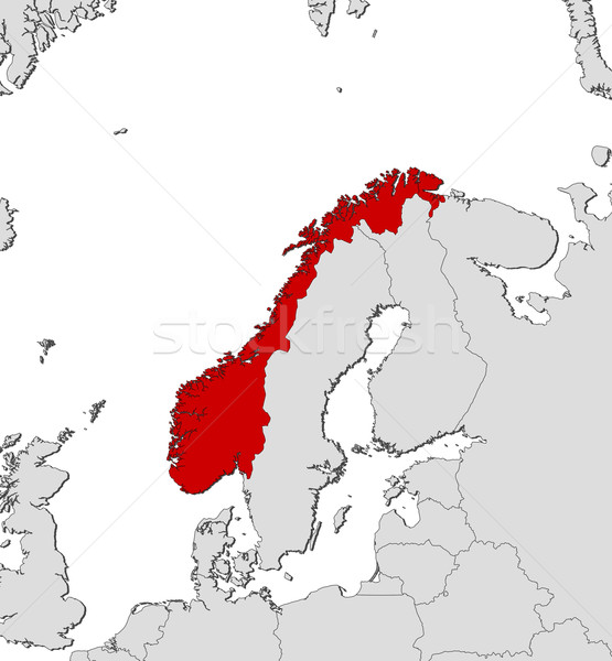 Map of Norway Stock photo © Schwabenblitz
