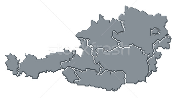ストックフォト: 地図 · オーストリア · 政治的 · いくつかの · 抽象的な · 背景