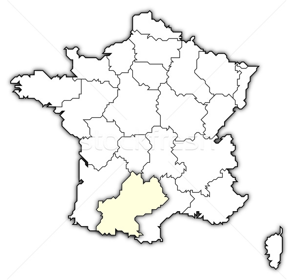 Map of France, Midi-Pyr Stock photo © Schwabenblitz