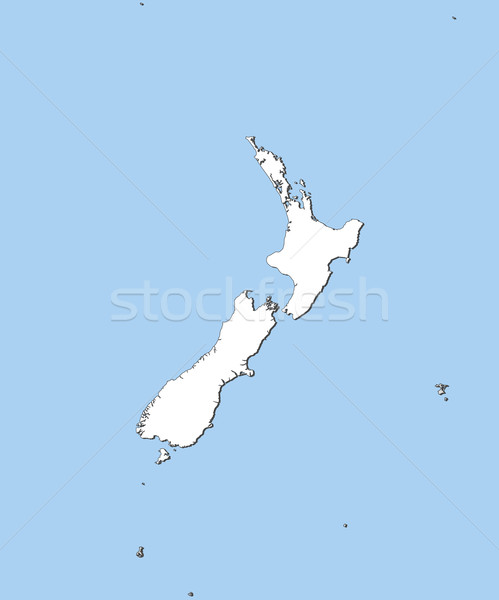 地圖 新西蘭 政治 地區 抽象 商業照片 © Schwabenblitz