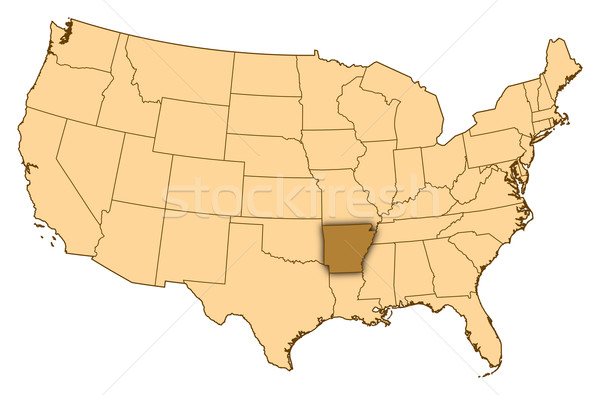 Karte Vereinigte Staaten Arkansas abstrakten Hintergrund Kommunikation Stock foto © Schwabenblitz