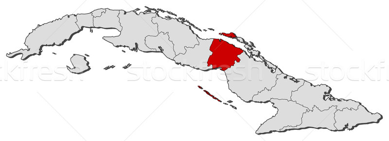 Map of Cuba, Ciego de  Stock photo © Schwabenblitz