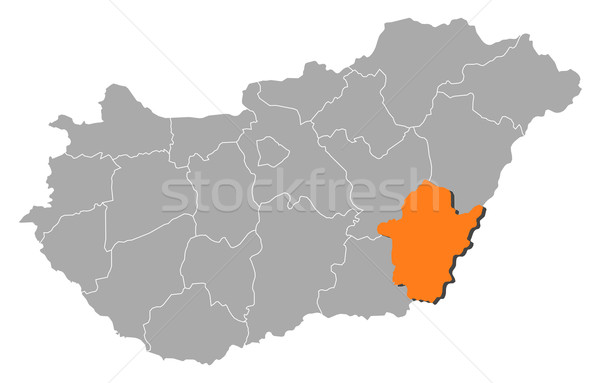 Map of Hungary, B Stock photo © Schwabenblitz