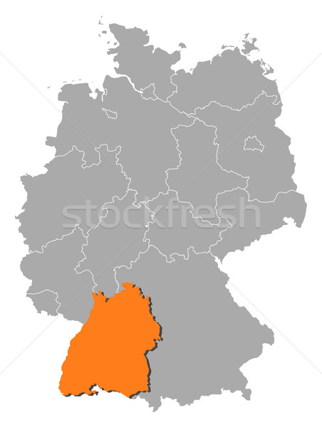 Map of Germany, Baden-W Stock photo © Schwabenblitz