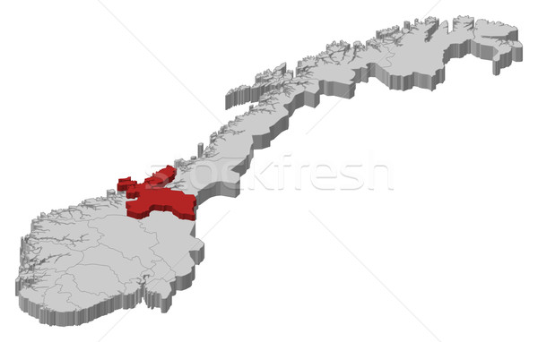 Map of Norway, S Stock photo © Schwabenblitz