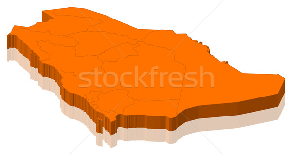 Map of Saudi Arabia Stock photo © Schwabenblitz