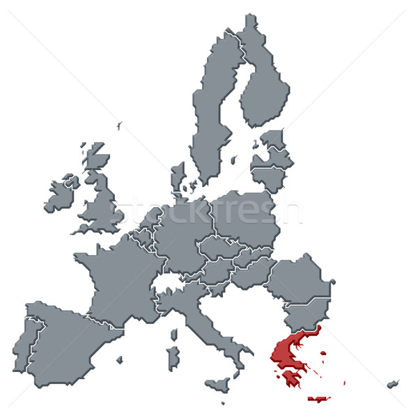 Map of the European Union, Greece highlighted Stock photo © Schwabenblitz