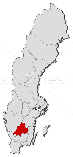 Map of Sweden, J Stock photo © Schwabenblitz