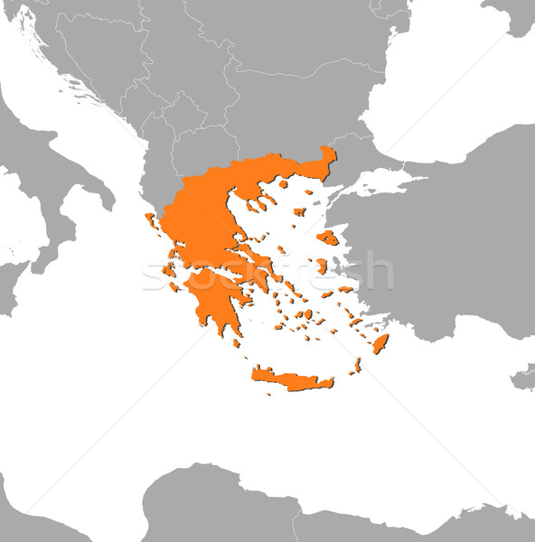 Map of Greece Stock photo © Schwabenblitz