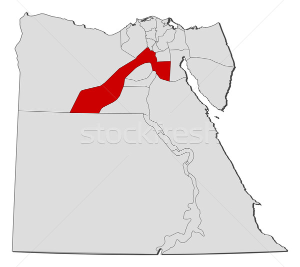 Map of Egypt, Giza highlighted Stock photo © Schwabenblitz