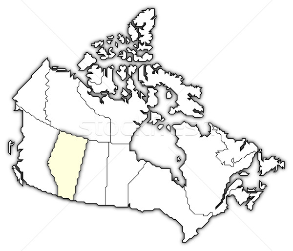 Map of Canada, Alberta highlighted Stock photo © Schwabenblitz