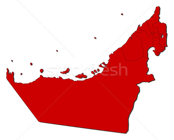 Kaart Verenigde Arabische Emiraten politiek verscheidene abstract aarde Stockfoto © Schwabenblitz
