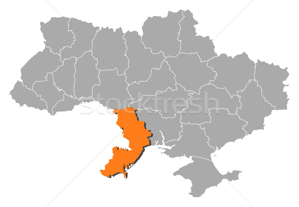 Stock photo: Map of Ukraine, Odessa highlighted