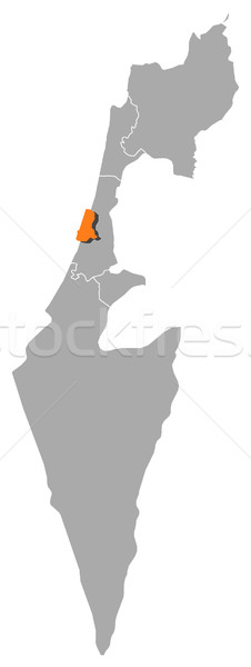 Map of Israel, Tel Aviv highlighted Stock photo © Schwabenblitz