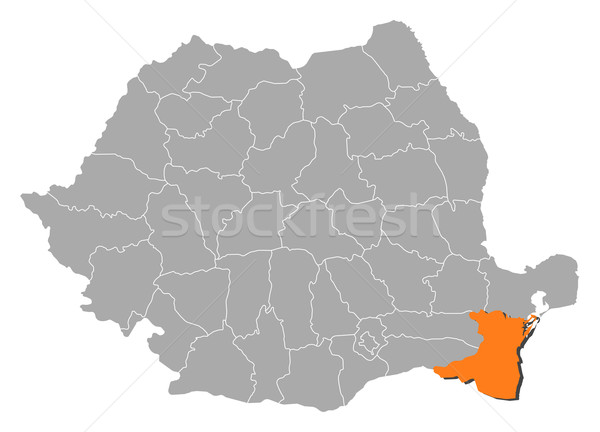 Map of Romania, Constanta highlighted Stock photo © Schwabenblitz