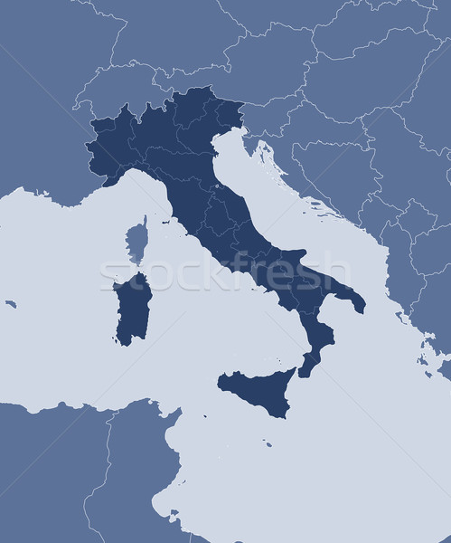 Pokaż Włochy polityczny kilka regiony streszczenie Zdjęcia stock © Schwabenblitz
