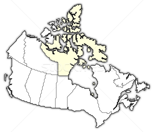 Map of Canada, Nunavut highlighted Stock photo © Schwabenblitz