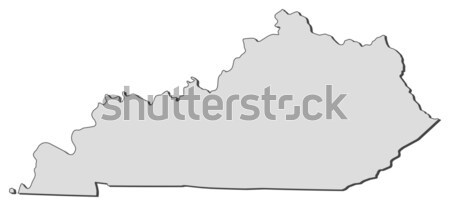 карта Кентукки Соединенные Штаты аннотация фон связи Сток-фото © Schwabenblitz