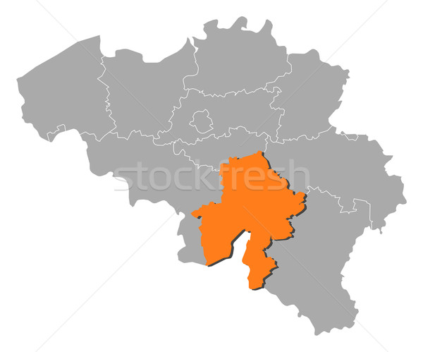 Map of Belgium, Namur highlighted Stock photo © Schwabenblitz