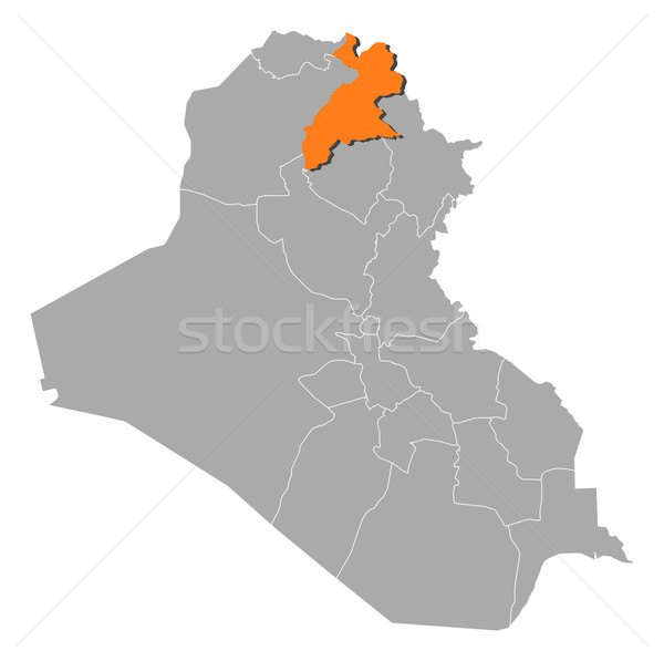 Foto stock: Mapa · Iraque · político · vários · abstrato · fundo