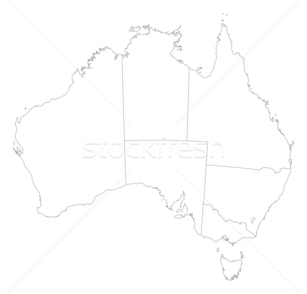 Foto stock: Mapa · Austrália · político · vários · abstrato · comunicação