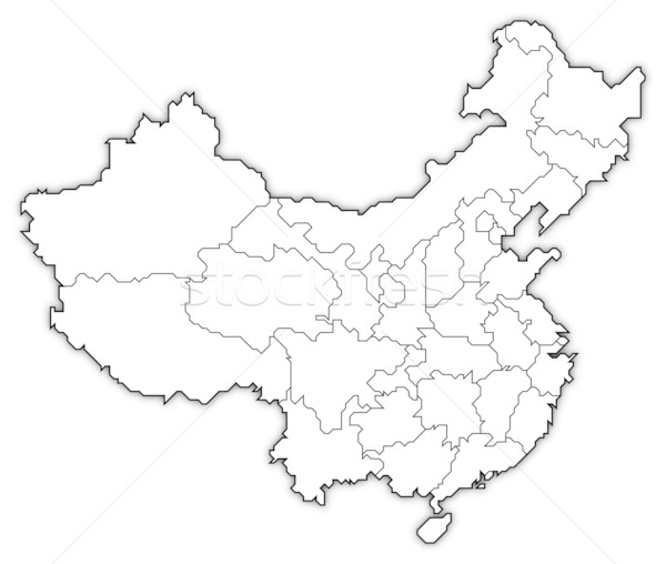 Foto stock: Mapa · China · político · vários · abstrato · mundo