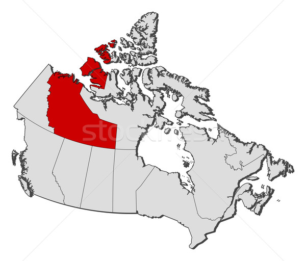 Foto d'archivio: Mappa · Canada · nord-ovest · mondo · abstract · arte
