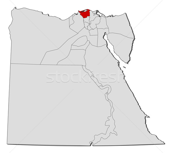 Map of Egypt, Kafr el-Sheikh highlighted Stock photo © Schwabenblitz