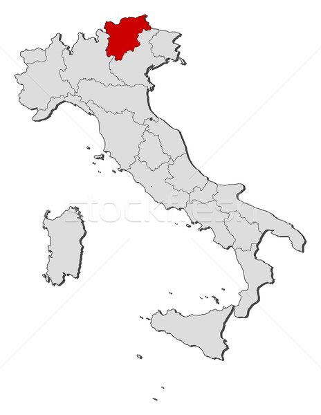 Map of Italy, Trentino-Alto Adige/S Stock photo © Schwabenblitz