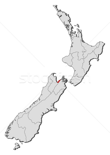 Map of New Zealand, Nelson highlighted Stock photo © Schwabenblitz