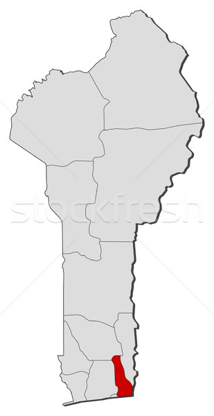Mappa Benin politico parecchi mondo terra Foto d'archivio © Schwabenblitz