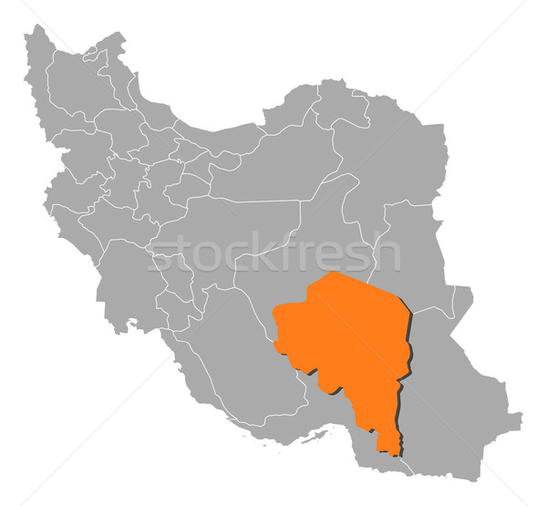 Foto stock: Mapa · Irán · político · resumen · fondo