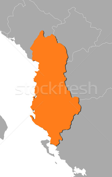 карта Албания политический несколько аннотация Мир Сток-фото © Schwabenblitz