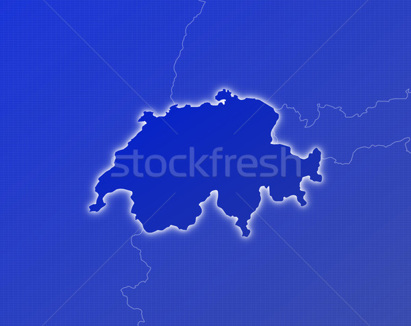 Karte politischen mehrere abstrakten Hintergrund blau Stock foto © Schwabenblitz