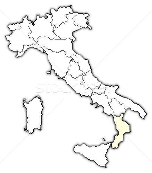 地図 イタリア 政治的 いくつかの 地域 抽象的な ストックフォト © Schwabenblitz