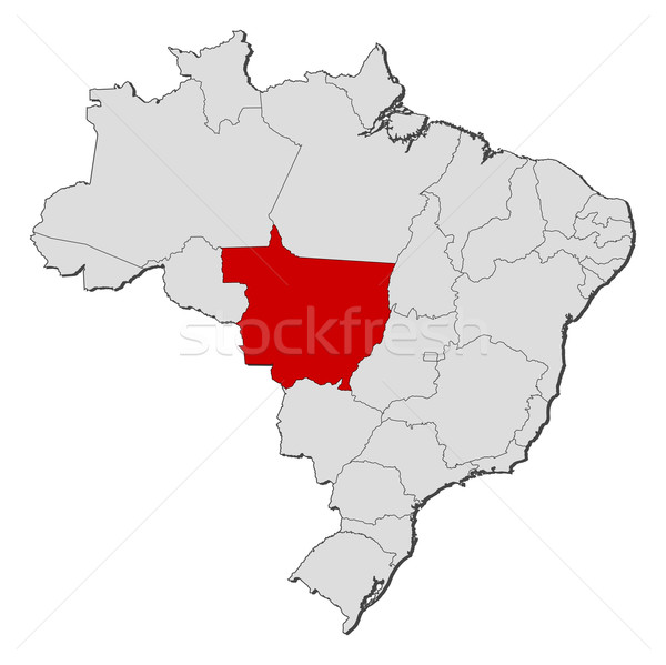 ストックフォト: 地図 · ブラジル · 政治的 · いくつかの · 世界中 · 抽象的な