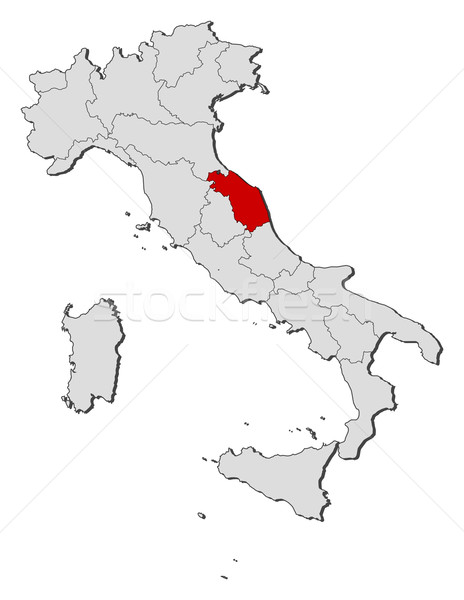 Сток-фото: карта · Италия · политический · несколько · мира