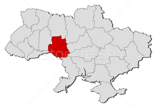 Map of Ukraine, Vinnytsia highlighted Stock photo © Schwabenblitz