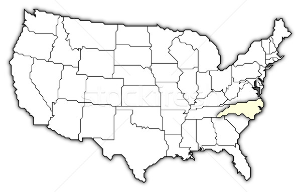 Mapa Estados Unidos Carolina do Norte político vários abstrato Foto stock © Schwabenblitz