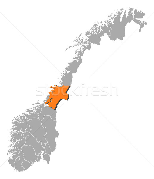 Map of Norway, Nord-Tr Stock photo © Schwabenblitz