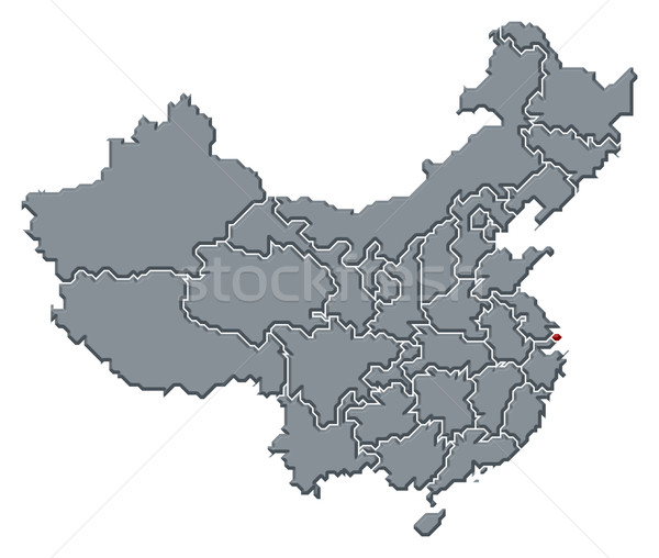 Mappa Cina Shanghai politico parecchi abstract Foto d'archivio © Schwabenblitz