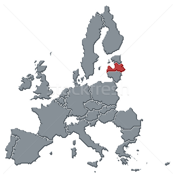 ストックフォト: 地図 · ヨーロッパの · 組合 · ラトビア · 政治的 · いくつかの