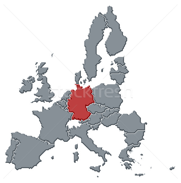 Hartă european uniune Germania politic Imagine de stoc © Schwabenblitz